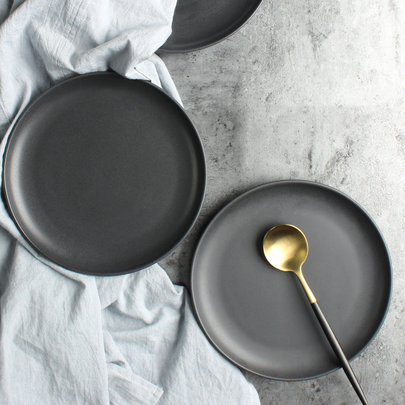 Nordic Ceramic Bowl & Deep Steak Plate Set